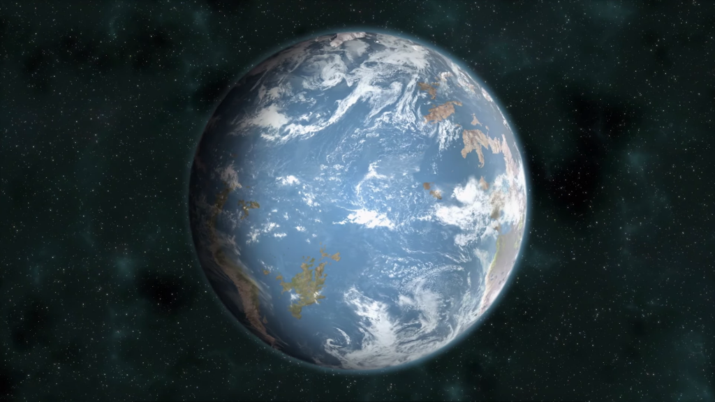 A graphic of the world