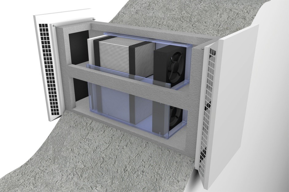 Airunit decentralised mechanical ventilation and heat recovery (MVHR)