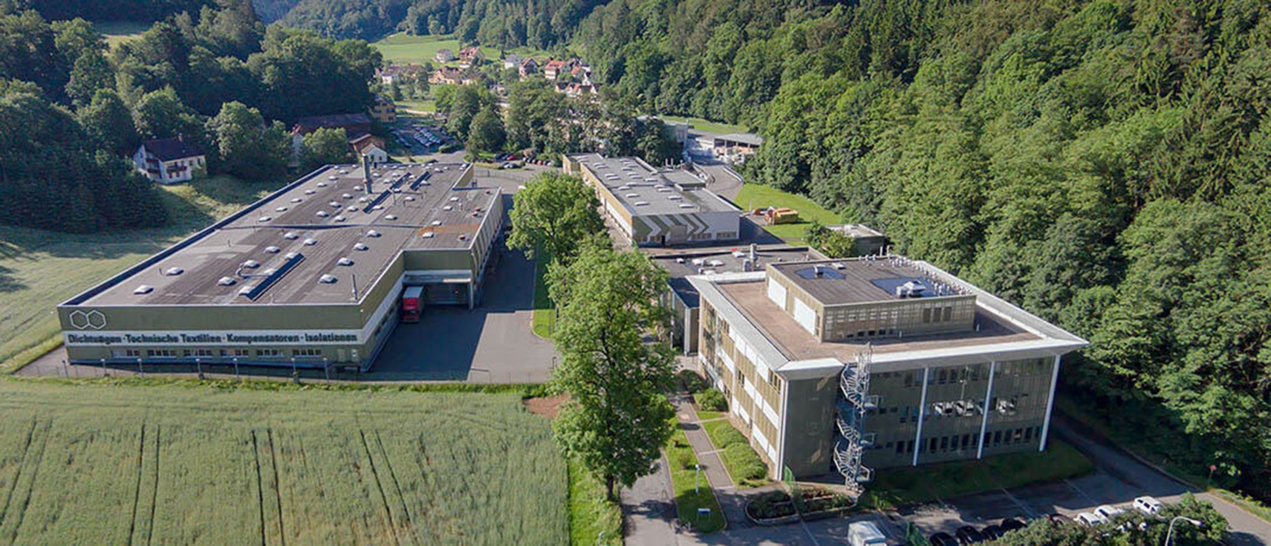 Factory drone overhead image