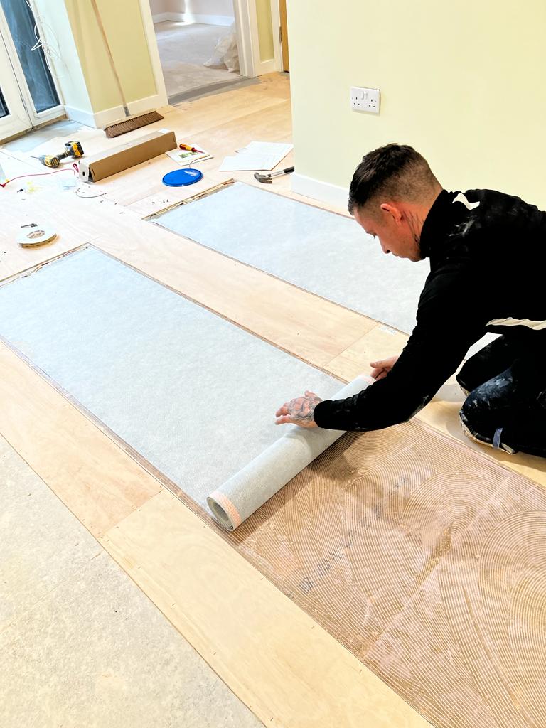 Infrared Installation under carpet tiles