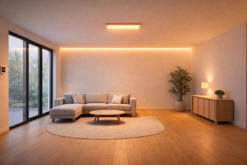 infrared carbon heating installed in residential home ceiling and floor system