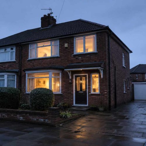Modern UK home exploring sustainable heating alternatives